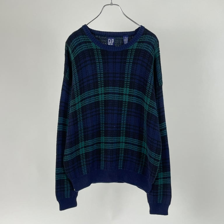 90’s Gap plaid pattern cotton knit