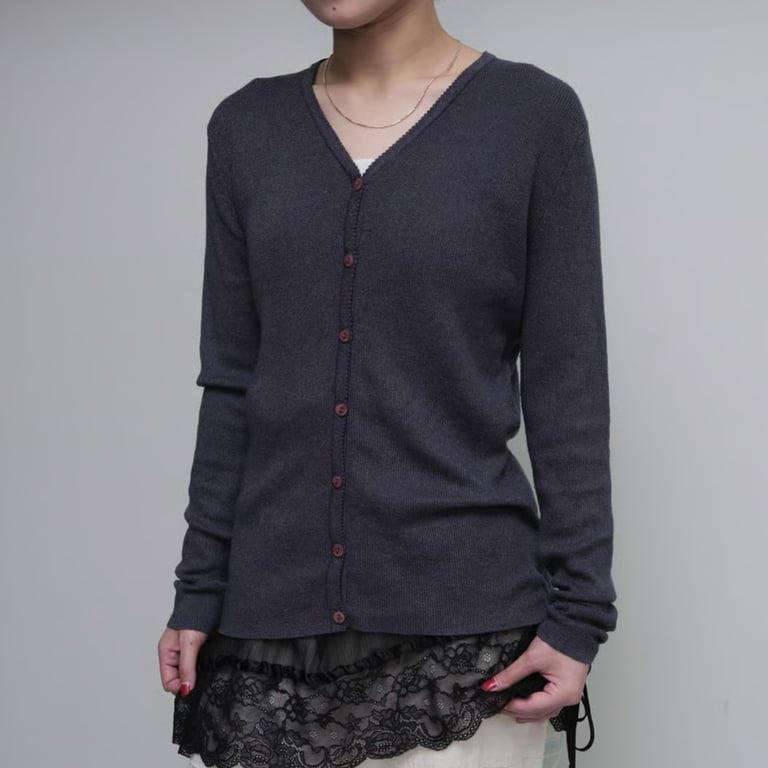 90年代 カーディガン（90s Melange knit cardigan）