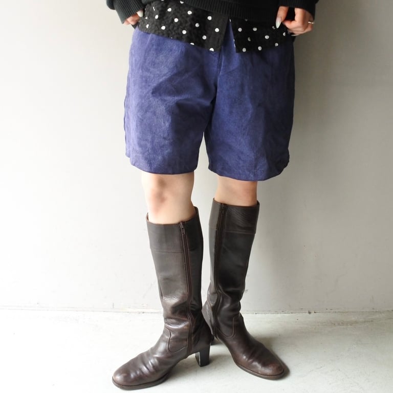 ショートパンツ（suède wide short pants）