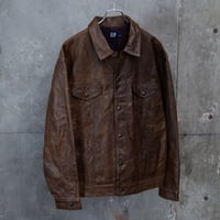 ’00 GAP Leather tracker jacket “made in usa”