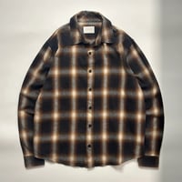 ORO ombré pattern cotton flannel shirt