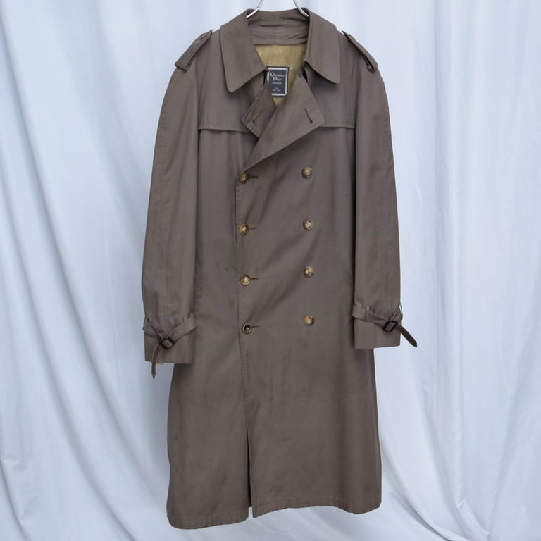 80’s~ Christian Dior belted double trench coat