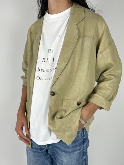90年代 テーラードジャケット（90’s Linen tailored jacket）