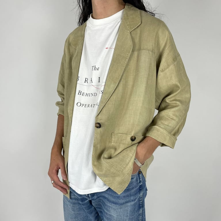 90年代 テーラードジャケット（90’s Linen tailored jacket）