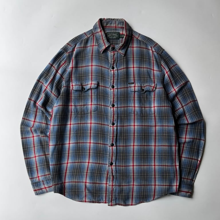 POLO COUNTRY plaid light flannel shirt