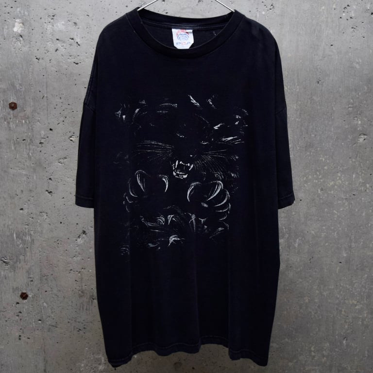 2000年代 プリントTシャツ（~00’s Black Panther white print T-shirt）