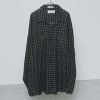90s plaid pattern cotton L/S shirt made in india