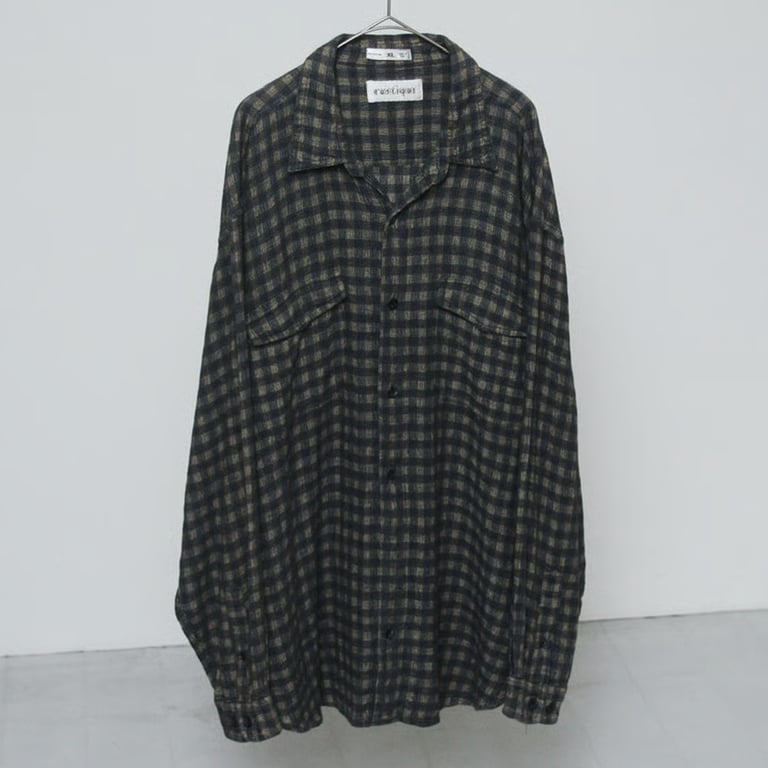 90年代 チェックシャツ（90s plaid pattern cotton L/S shirt made in india）