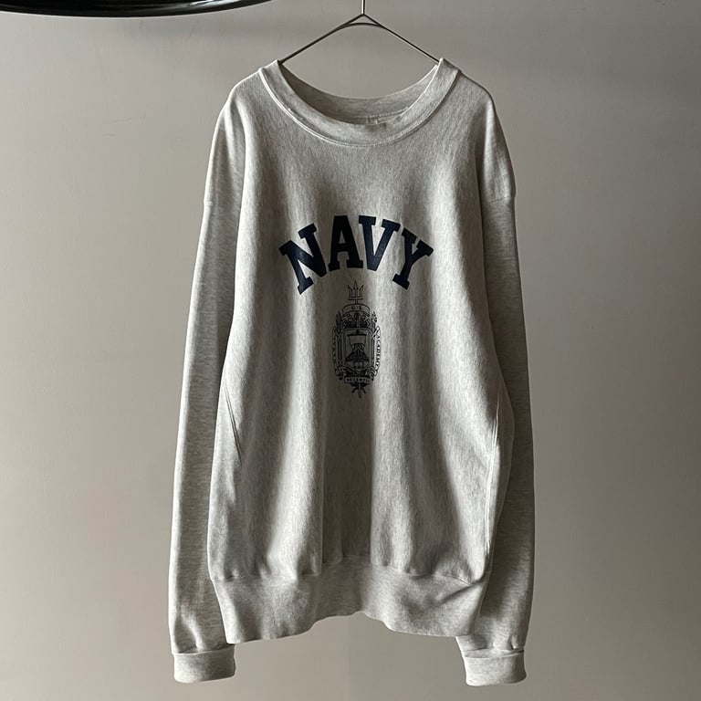90s U.S.Navy print sweat shirt