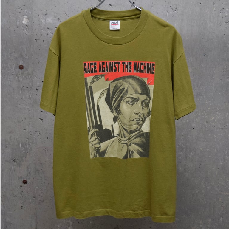 90年代 プリントTシャツ（90’s Rage Against The Machine “propaganda art/message” print T-shirt）
