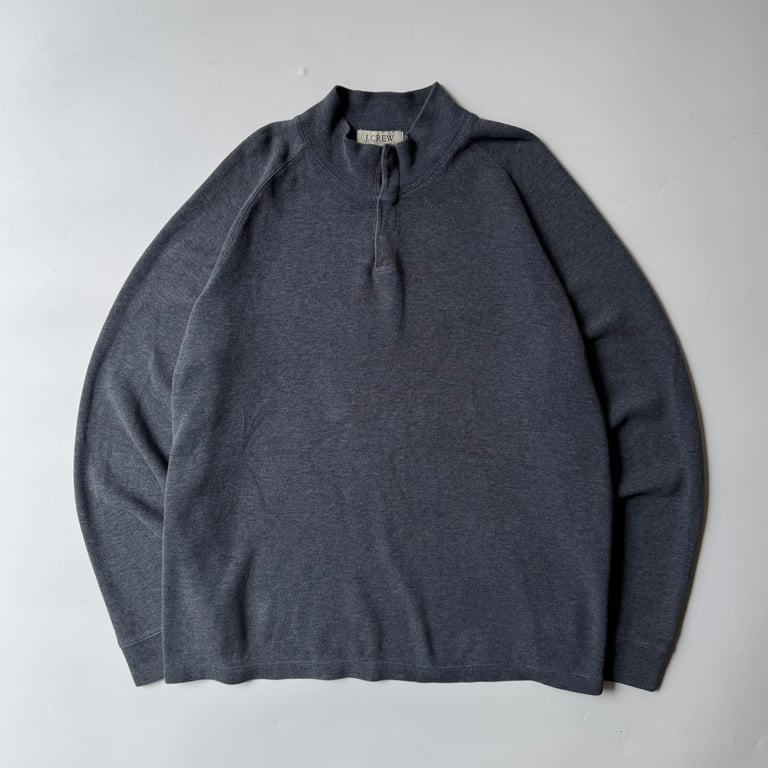 90s〜 J.CREW henry neck cotton knit