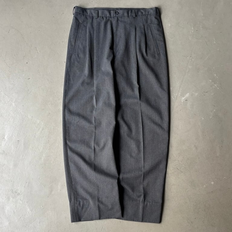 00s mosa polyester×rayon 2tuck slacks