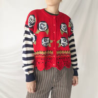90s mulch design knit cardigan