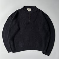 90s Eddie Bauer henley neck cotton knit Made in USA