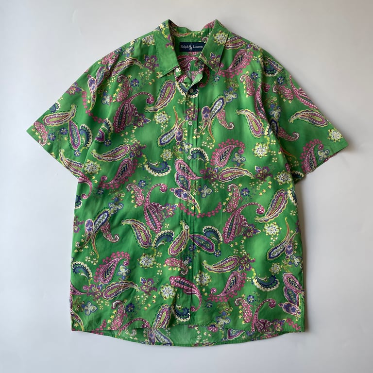 90s Ralph Lauren cotton paisley pattern shirt｜ラルフローレン