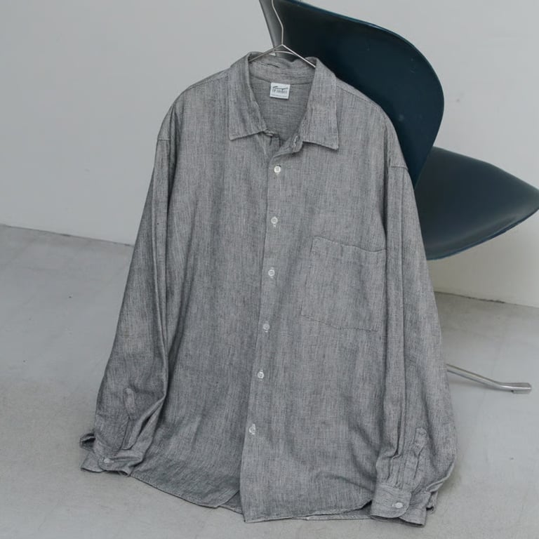90s~ CP SHADES woven pattern  cotton L/S shirt