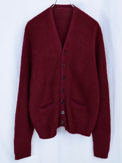 60年代 カーディガン（60’s Unknown shaggy mohair knit cardigan）