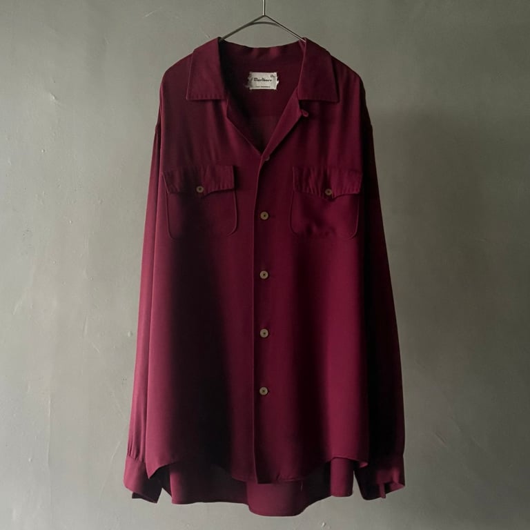 50s~ Mallboro rayon gabardine shirt “Mint condition”