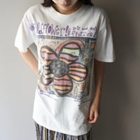 flower art print tee
