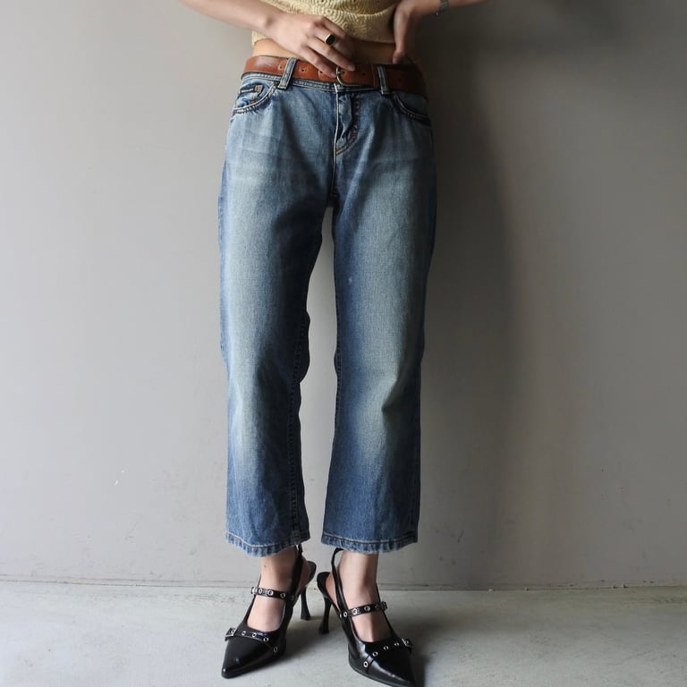 デニムパンツ（D&G tight fit cropped denim pants）