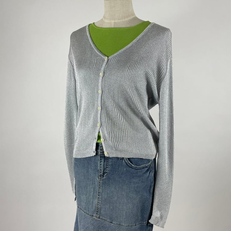 Gap metal knit cardigan