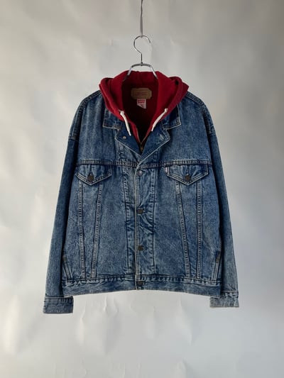 80年代 リーバイス デニムジャケット（80s Levi's hooded chemical wash denim jacket）
