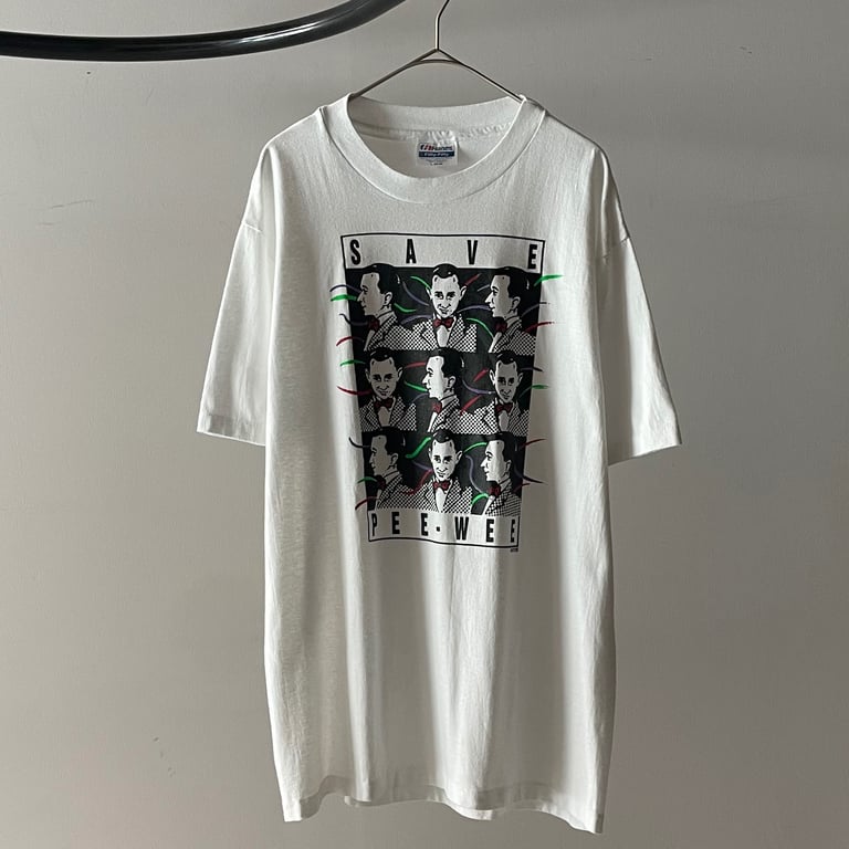 80s〜 Save pee-wee  print tee