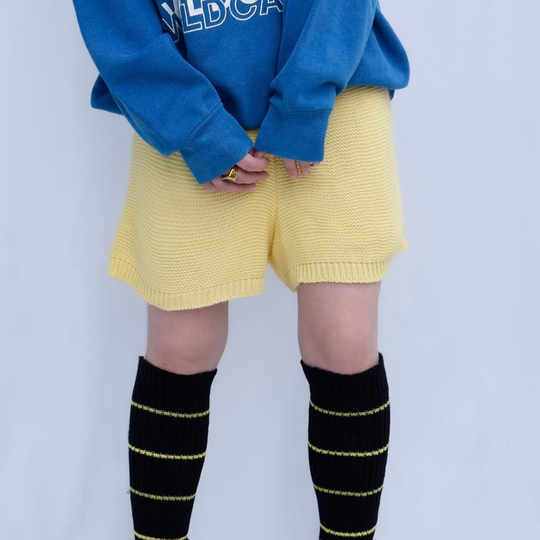 ショートパンツ（acryl knit shorts "yellow"）