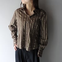 Textured striped shirt