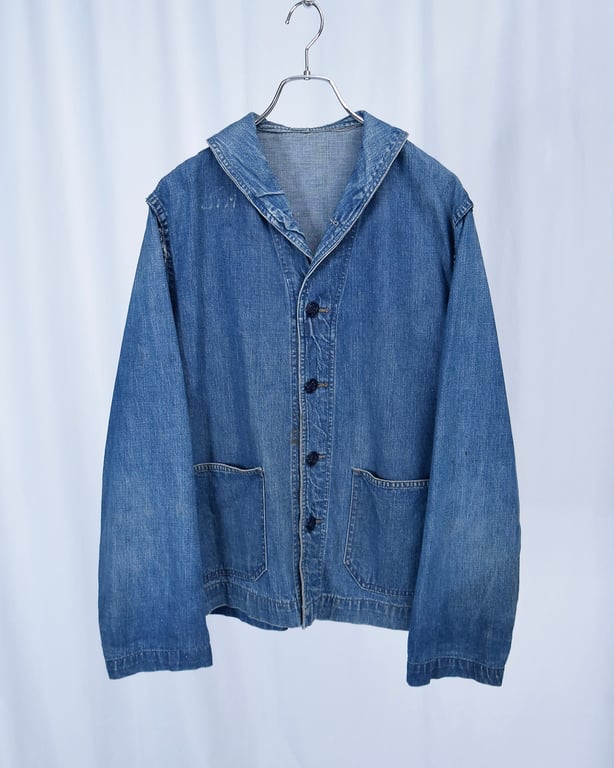 40年代 ミリタリージャケット（40's U.S. NAVY denim shawl collar jacket）
