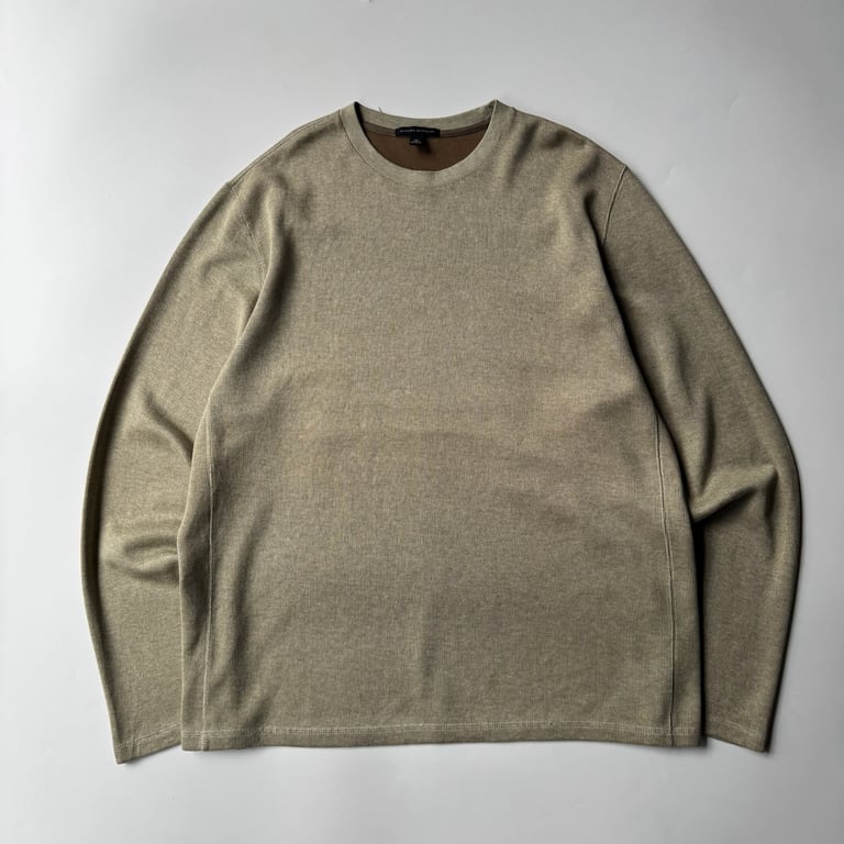BANANAREPUBLIC cotton L/S knit and sew top