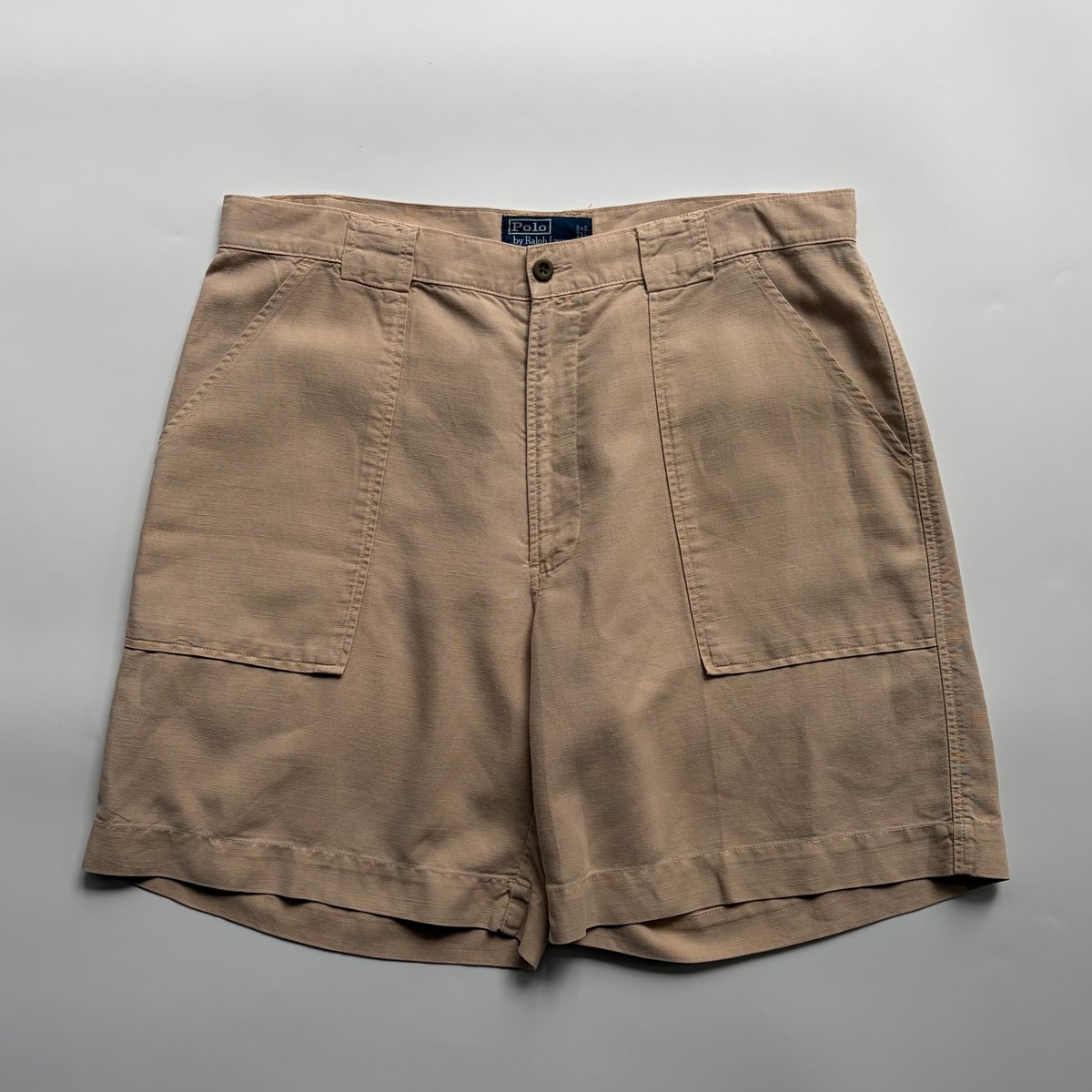 90s Ralph Lauren linen×cotton baker shorts | su
