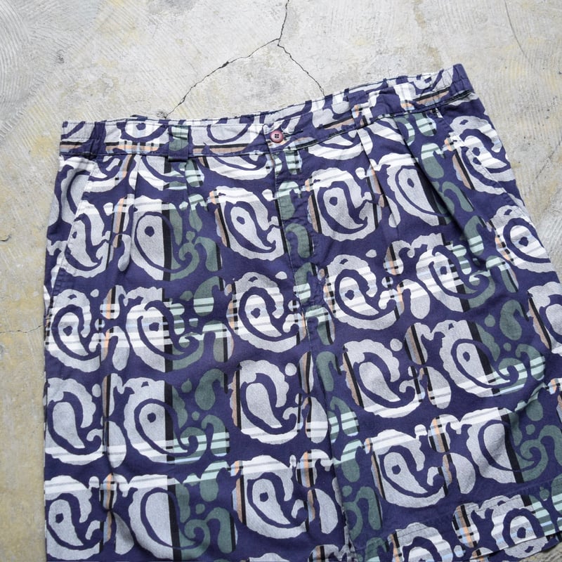 90's HENRY GRETHEL native pattern cotton shorts