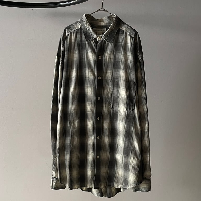 〜00s Banana republic plaid cotton shirt