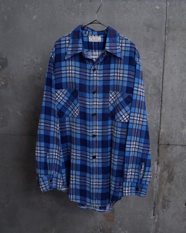 70年代 チェックシャツ（70’s BIGMAC plaid pattern print flannel cotton L/S shirt）