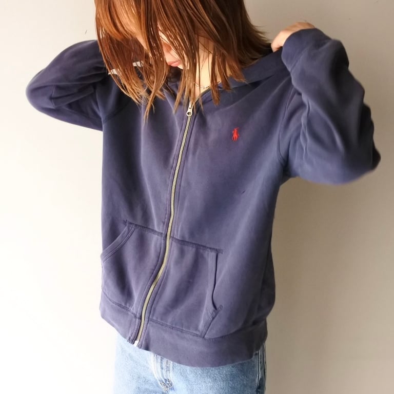 90s~ Polo Ralph Lauren sweat zip hoodie "good fade"