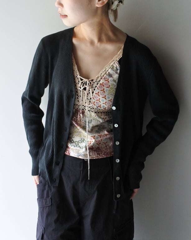 カーディガン（Silk knit cardigan）