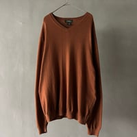 2007 Eddie bauer v-neck cotton×cashmere  knit sweater
