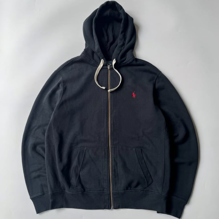 Ralph Lauren zip up hoodie sweat “black”