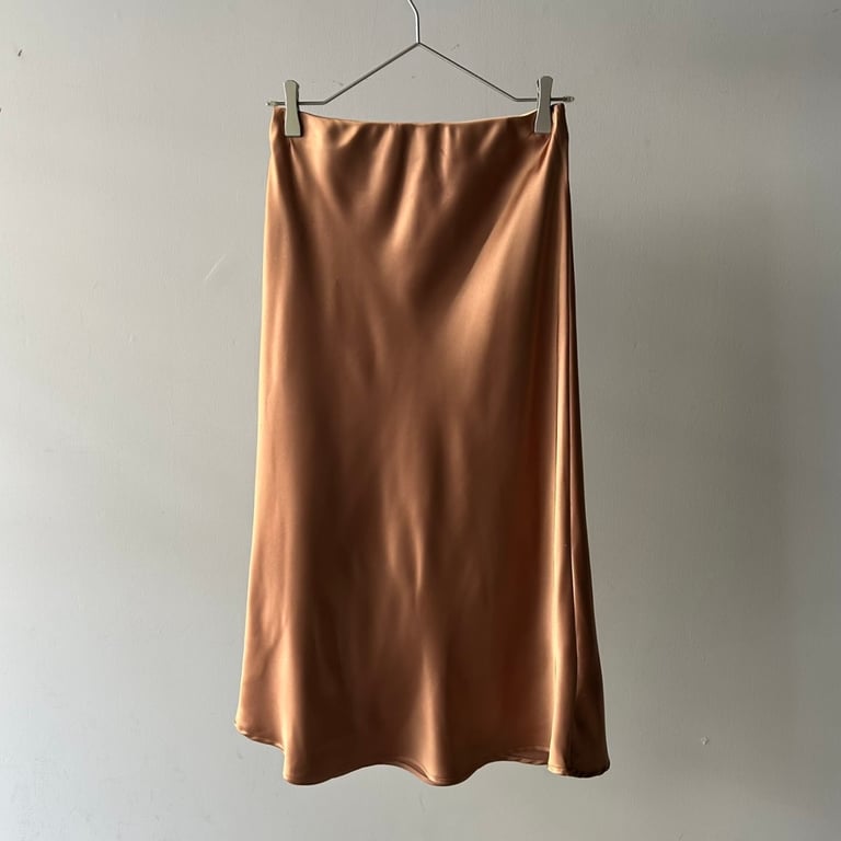 satin easy skirt made in usa