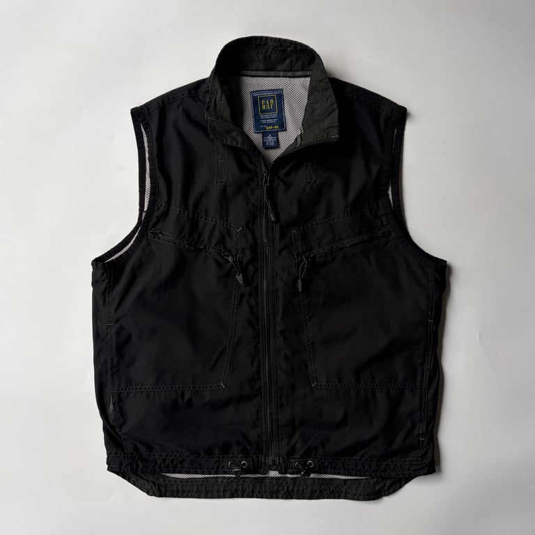 2000s GAP polyester vest "Black"
