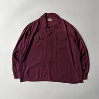 40s〜 New York  open collar rayon shirt