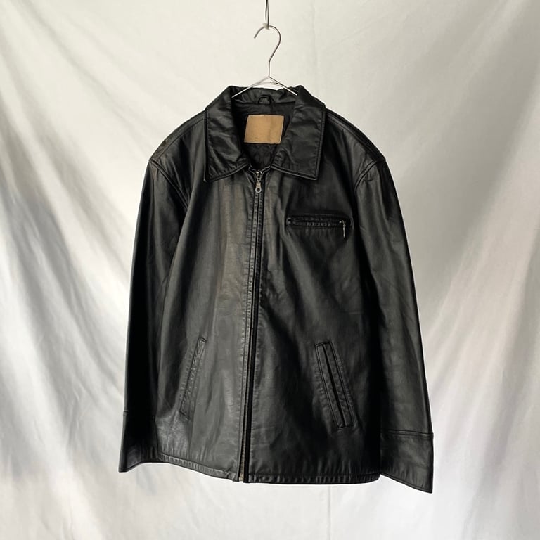 レザージャケット（zip up leather jacket）