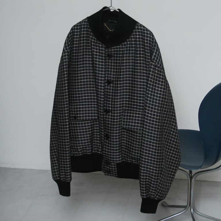 80s~ "A-1 type" plaid pattern jacket made in italy