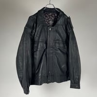 Euro leather jacket “Paisley lining”