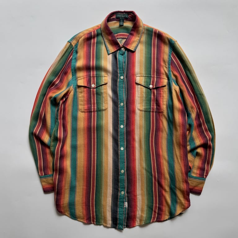 Lauren Ralph Lauren mulch stripe cotton shirt｜ラルフローレン
