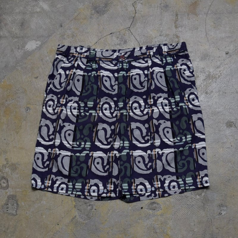 90's HENRY GRETHEL native pattern cotton shorts