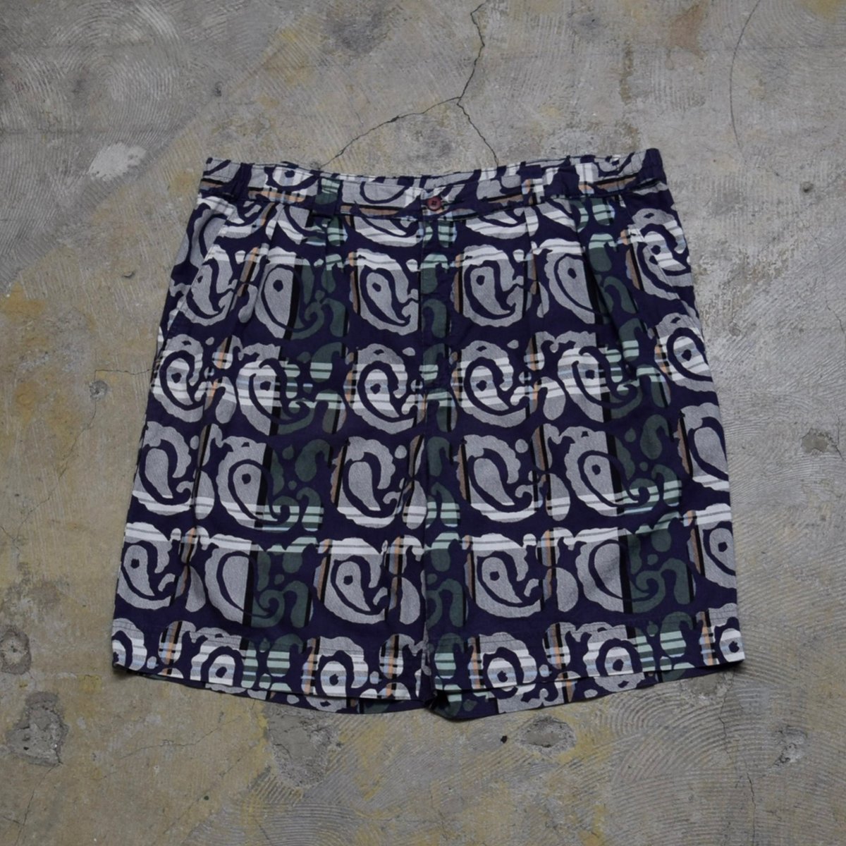 90's HENRY GRETHEL native pattern cotton shorts