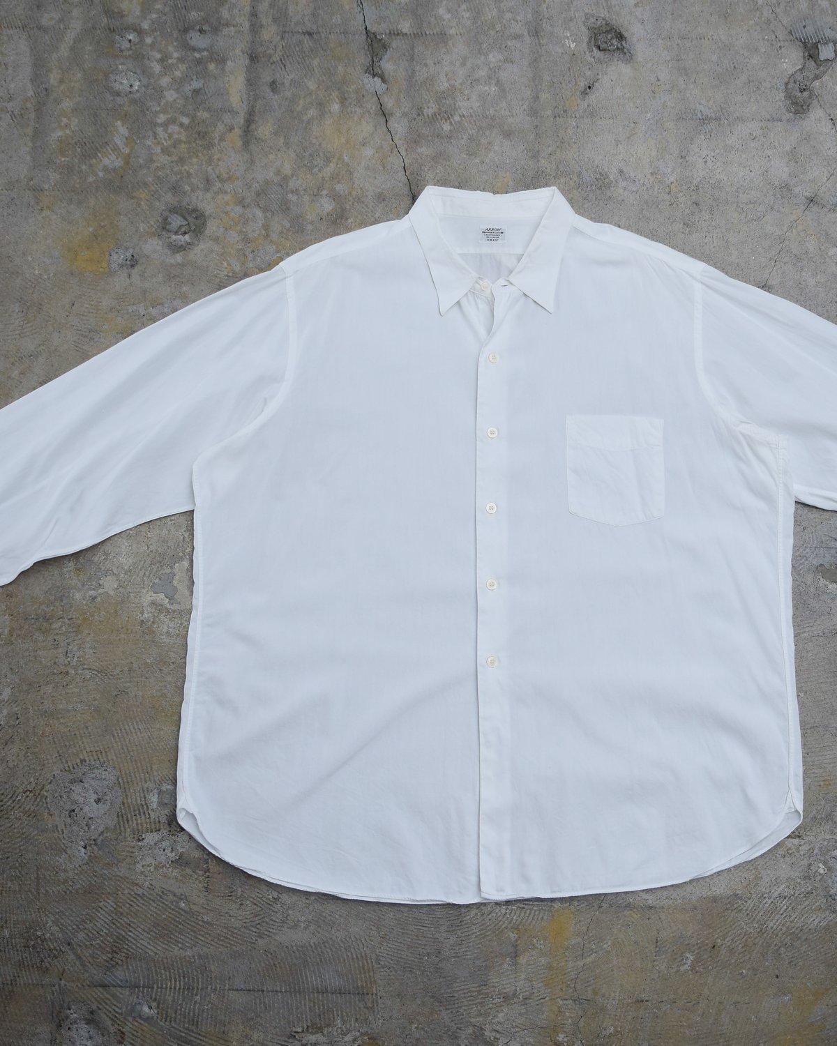 60's ARROW cotton white dress shirt | sui & shara