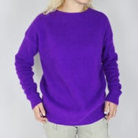 Angola knit sweater “purple”